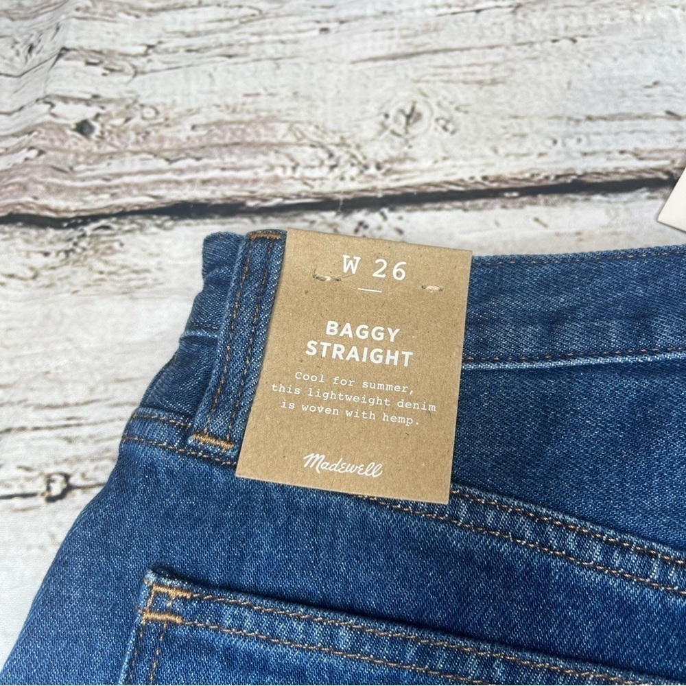 NWT Madewell Baggy Straight Jeans Size 26 - Picture 5 of 9